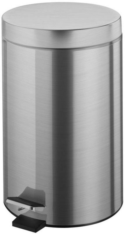 Pedalspand 5 L Børstet Rustfrit Stål Mat Satin/Nikkel 1 stk.