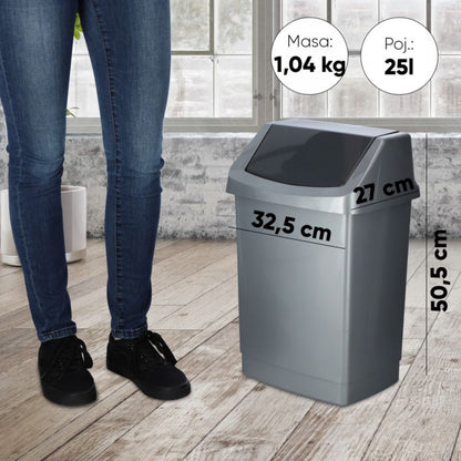 Affaldsspand Curver Click-IT 25L, grafit