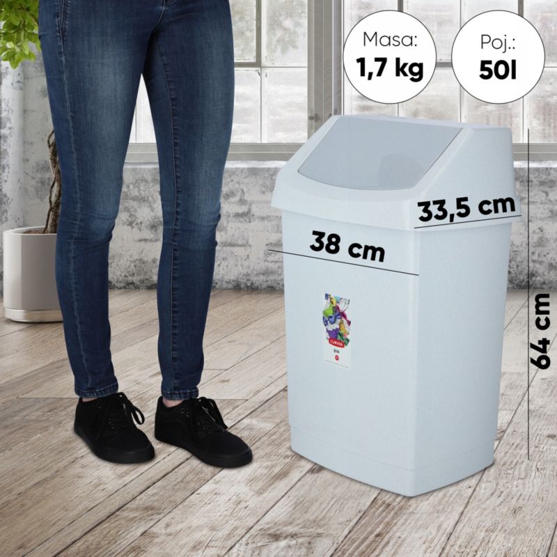 Affaldsspand Curver Click-IT 50L, grå