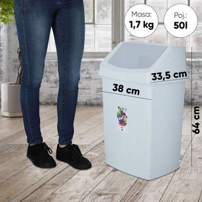 Affaldsspand Curver Click-IT 50L, grå