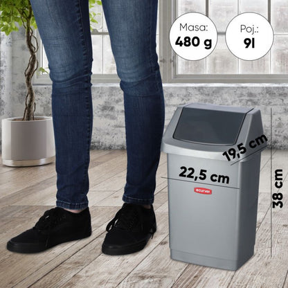 Curver Click-IT skraldespand 9L, grafit