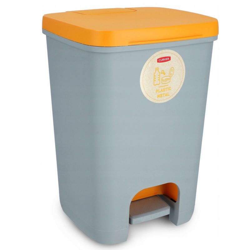Curver Essentials affaldsspand 20L, gul