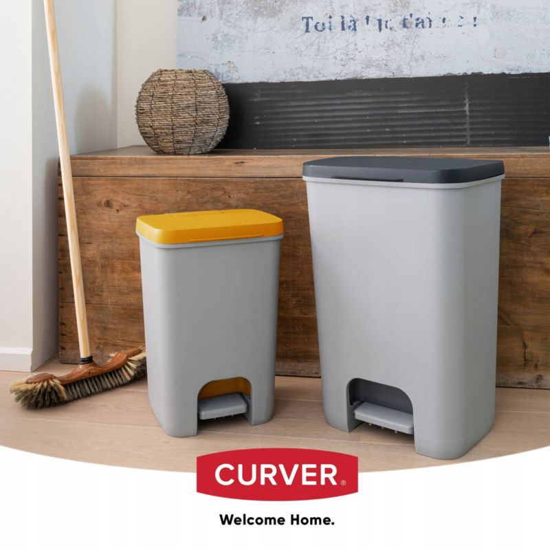 Curver Essentials affaldsspand 20L, gul