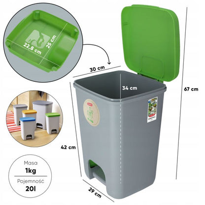 Curver Essentials affaldsspand 20L, grøn
