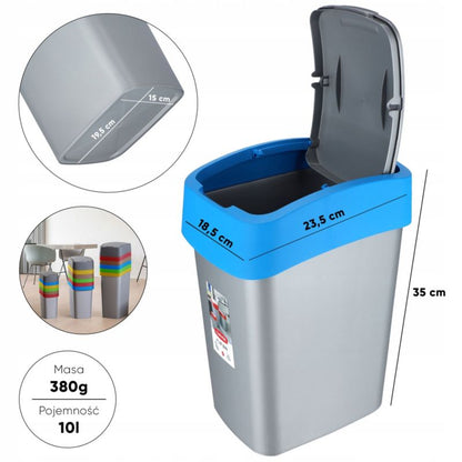 Curver Flip Bin 10L affaldsspand, blå