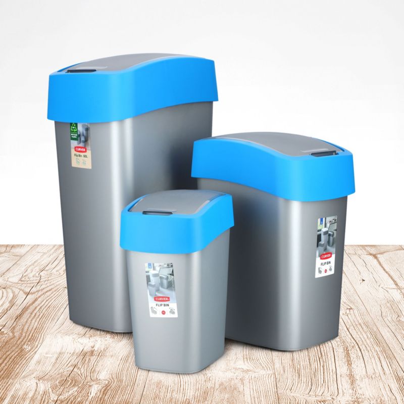 Curver Flip Bin 10L affaldsspand, blå