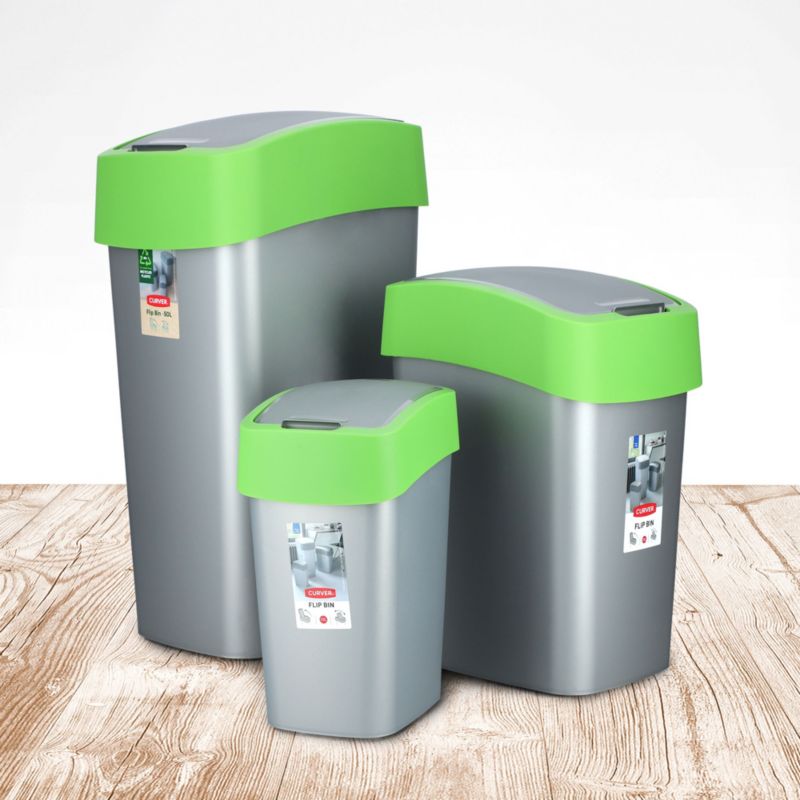 Curver Flip Bin affaldsspand 10L, grøn