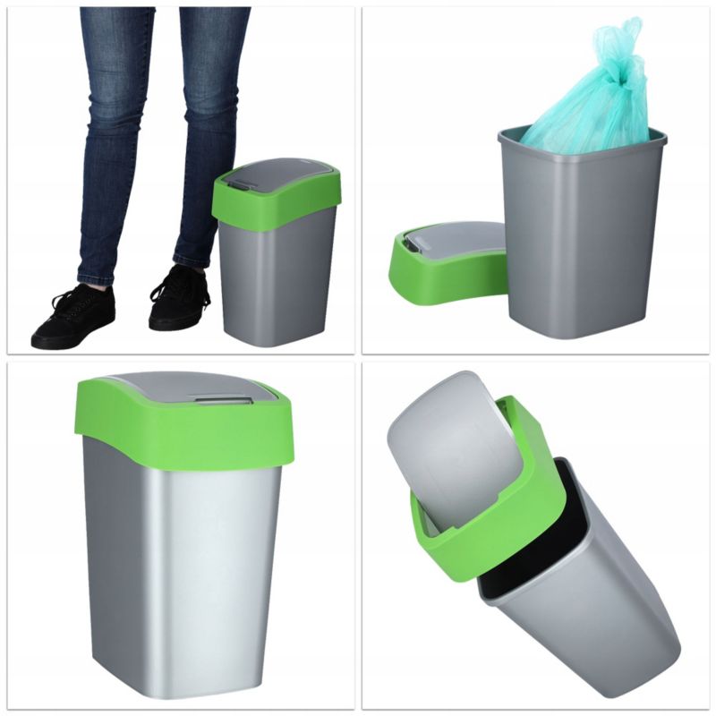 Curver Flip Bin affaldsspand 10L, grøn