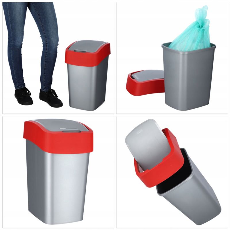 Curver Flip Bin affaldsspand 25L, rød