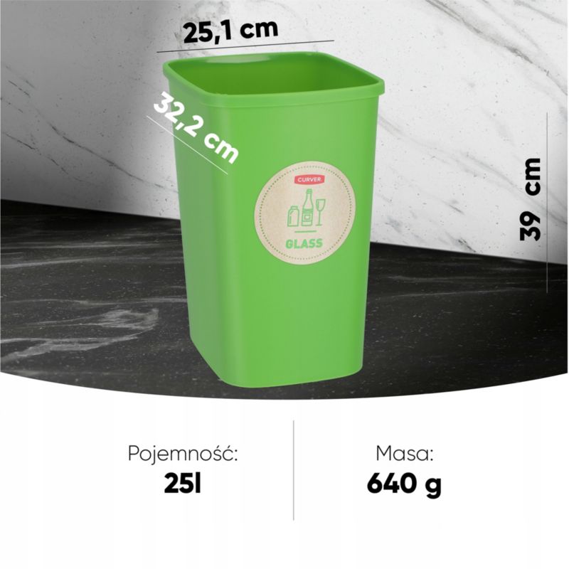 Curver Flip Bin affaldsspand 3 x 25L, multifarvet
