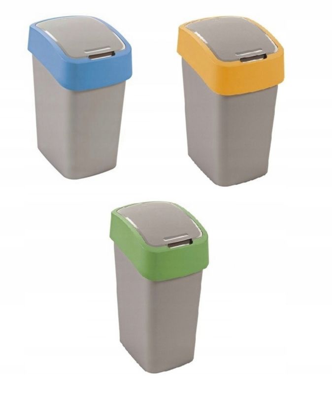 Curver Flip Bin affaldsspand 3 x 50L, multifarvet, 3 stk.