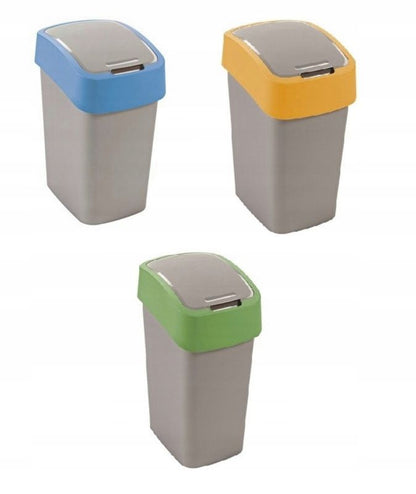 Curver Flip Bin affaldsspand 3 x 50L, multifarvet, 3 stk.