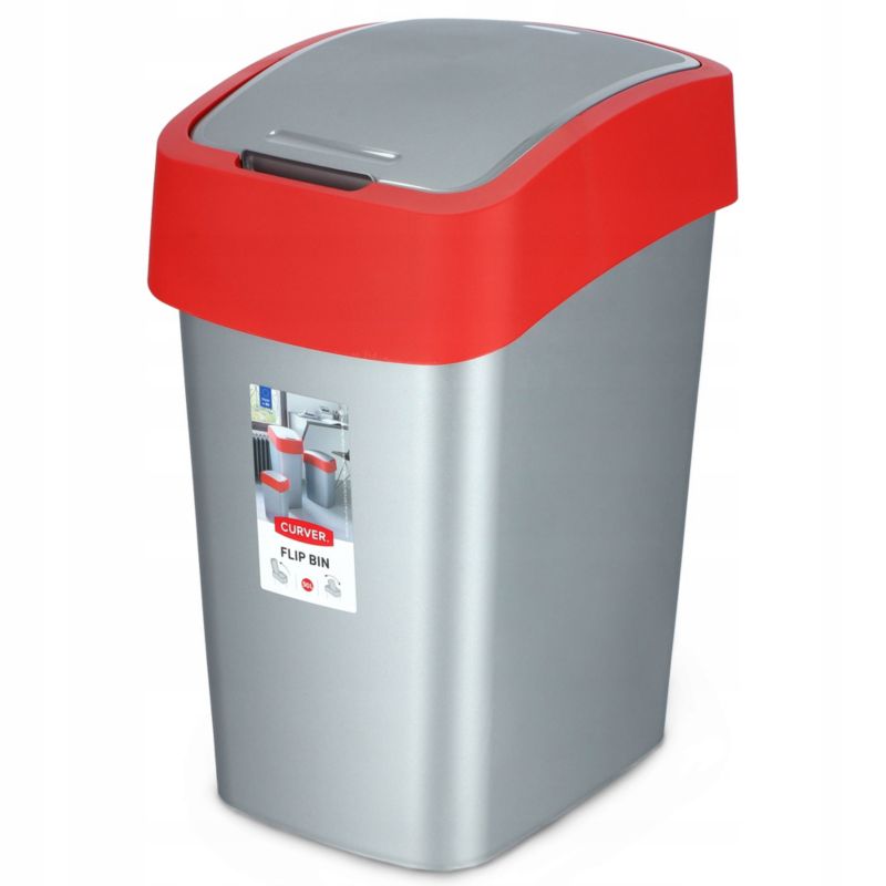 Curver Flip Bin 50L affaldsspand, rød, 1 stk.