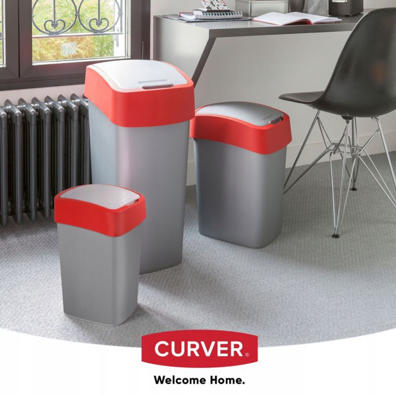 Curver Flip Bin 50L affaldsspand, rød, 1 stk.