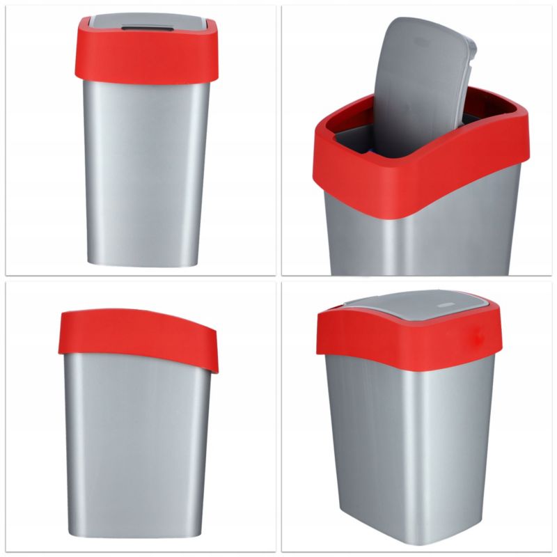 Curver Flip Bin 50L affaldsspand, rød, 1 stk.