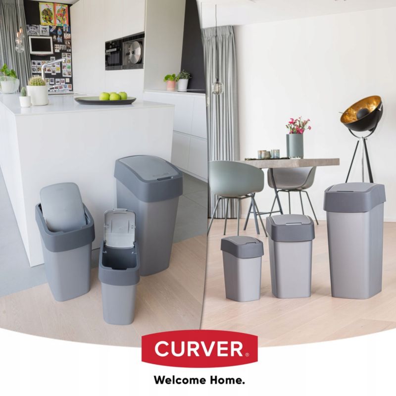 Curver Flip Bin 50L affaldsspand, rød, 1 stk.