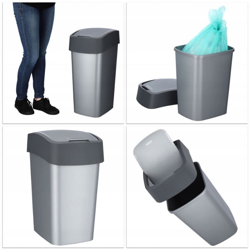 Curver Flip Bin affaldsspand 50L, grafit, 1 stk.