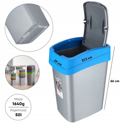 Curver Flip Bin affaldsspand 50L, blå, 1 stk.
