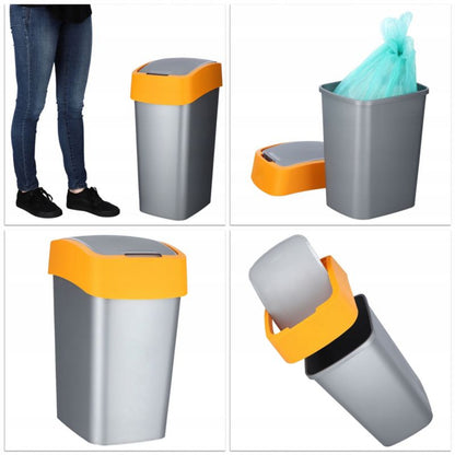 Curver Flip Bin 50L affaldsspand, gul