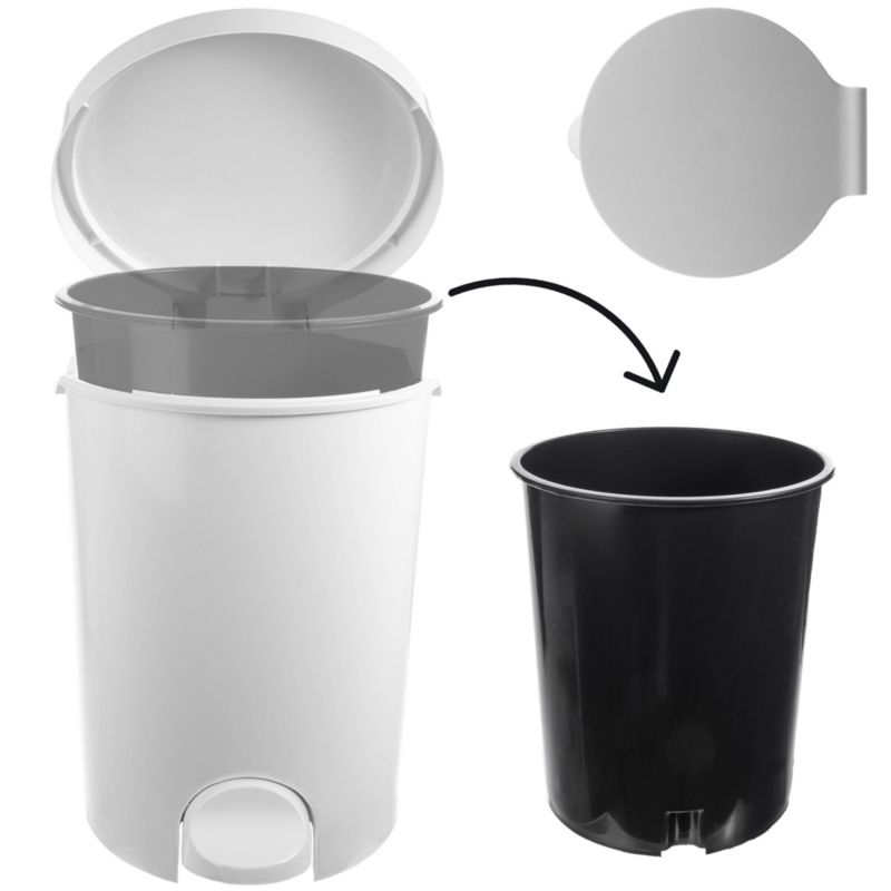 Curver affaldsspand med pedal 15L i hvid
