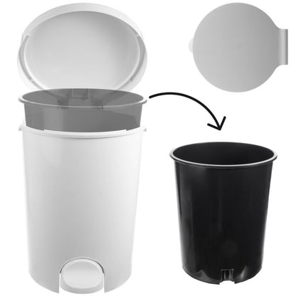 Curver affaldsspand med pedal 15L i hvid
