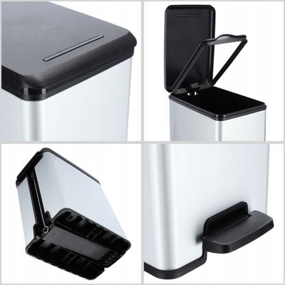 Curver Slim Bin 25L affaldsspand, sølv