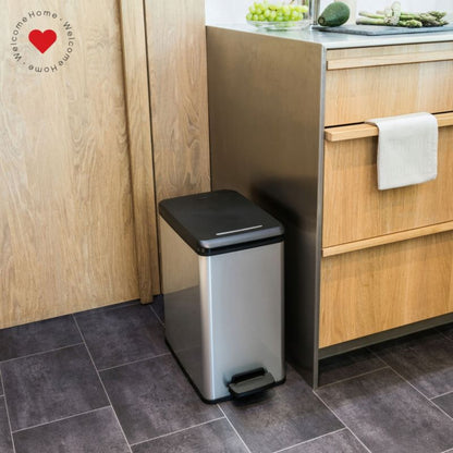 Curver Slim Bin 25L affaldsspand, sølv