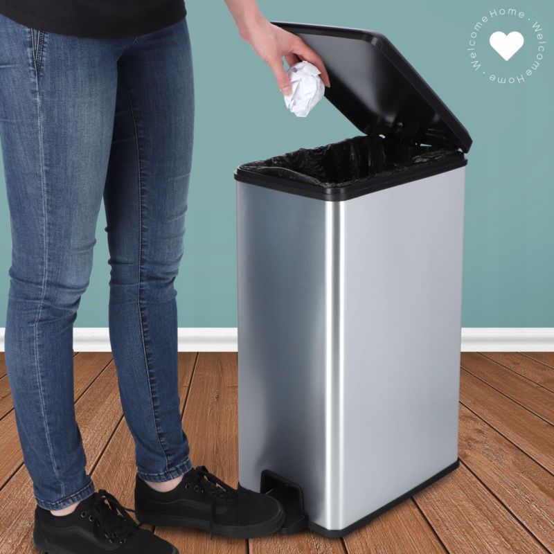 Curver Slim Bin affaldsspand 40L, sølv