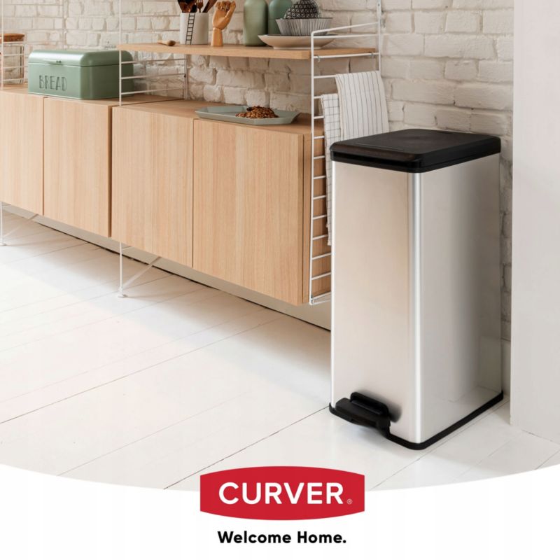 Curver Slim Bin affaldsspand 40L, sølv