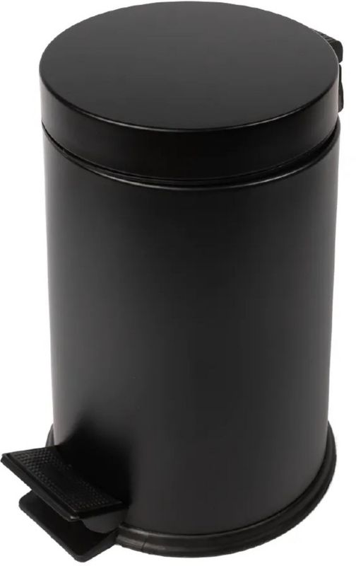 Pedalspand 20 L Sort Mat Rustfrit Stål 44 cm