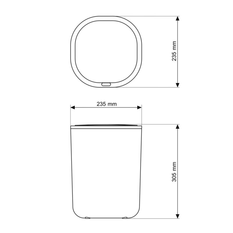 Berøringsfri Affaldsspand med Sensor 12L Hvid/Rosegold | 5905036624600
