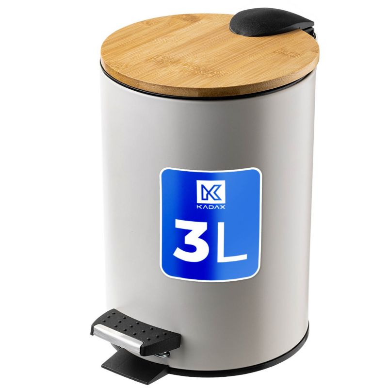 Badeværelsesspand 3 L Beige Metal med Pedal 5903699472187