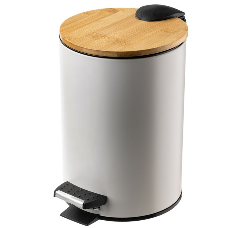 Badeværelsesspand 3 L Beige Metal med Pedal 5903699472187