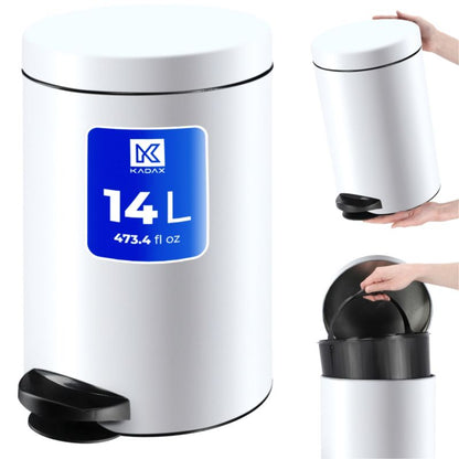 Pedalspand 14 L Hvid Metal