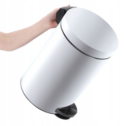 Pedalspand 14 L Hvid Metal