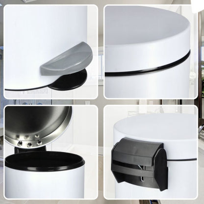 Pedalspand 14 L Hvid Metal