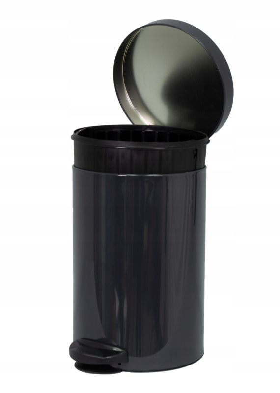 Pedalspand 14 L Sort Stål 27 x 29,5 x 41 cm