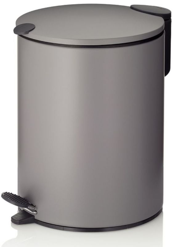 Metalpedalspand 5 L 27 cm Lysegrå Mat