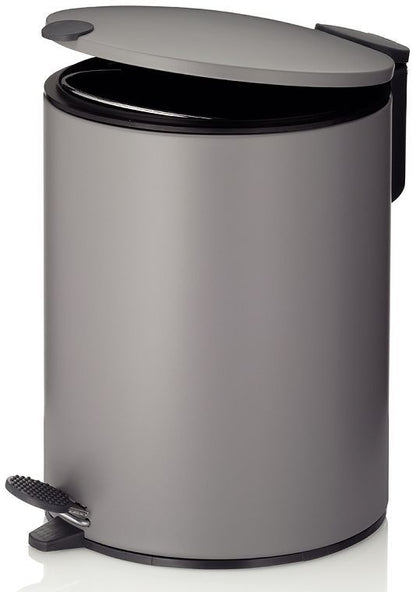 Metalpedalspand 5 L 27 cm Lysegrå Mat