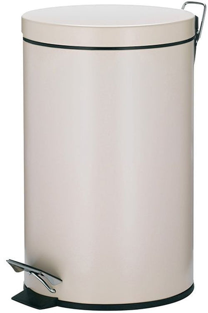Metalisk pedalspand 12 L beige 40 cm