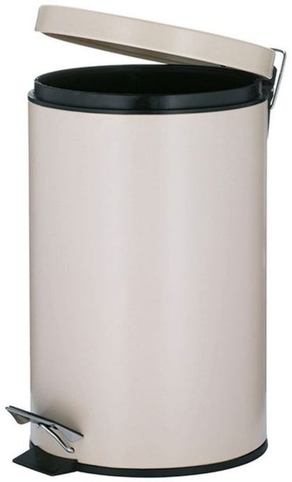 Metalisk pedalspand 12 L beige 40 cm