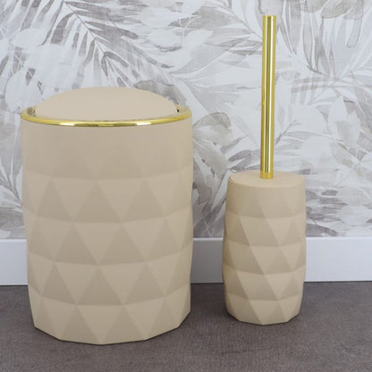 Badeværelsesspand 6 L Beige Plastik 19 x 19 x 24 cm