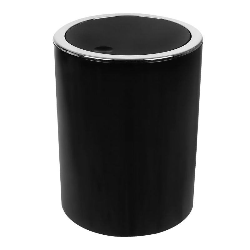 Affaldsspand 5 L Sort Rund med Trykknap 5905923651443