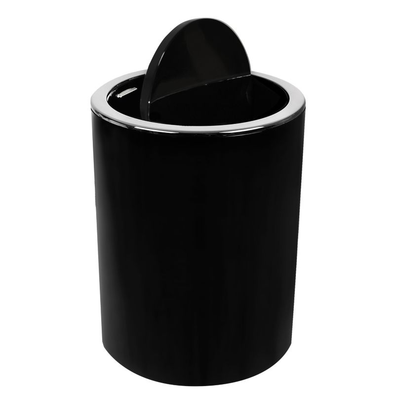 Affaldsspand 5 L Sort Rund med Trykknap 5905923651443