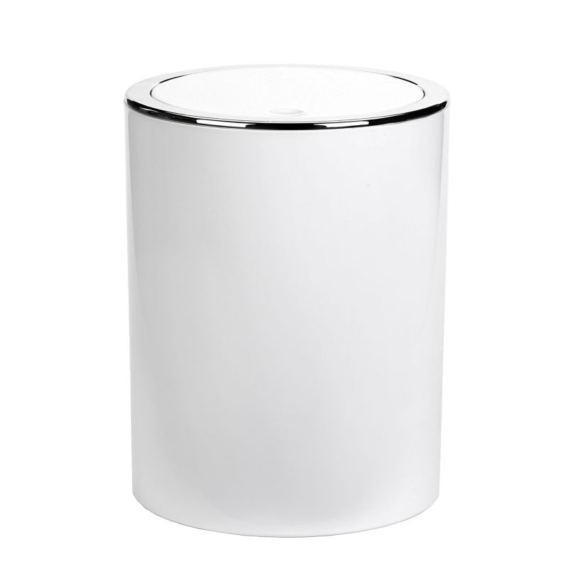 Affaldsspand 5 L Hvid med Vippelåg Rund 5905923650637