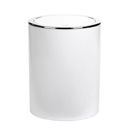 Affaldsspand 5 L Hvid med Vippelåg Rund 5905923650637