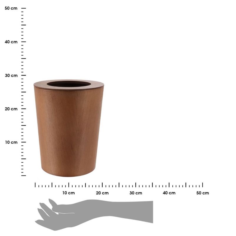 Badeværelsesspand 9 L Brun Egetræseffekt 28x22,5x22,5 cm 6553160