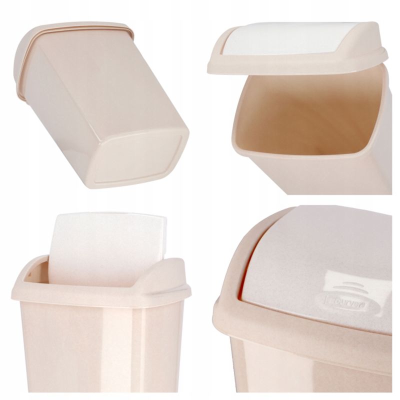 Curver Dominik vippeaffaldsspand 10L, beige, 1 stk.