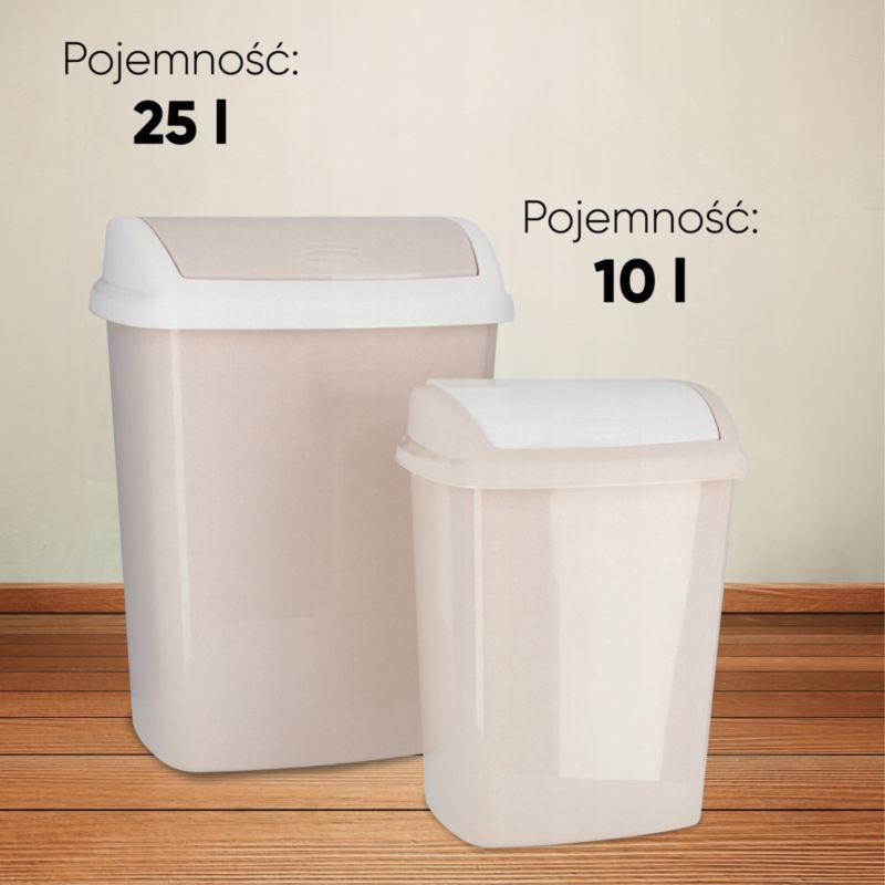 Curver Dominik vippeaffaldsspand 25L, beige