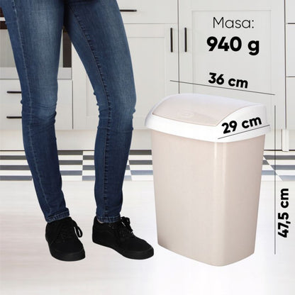 Curver Dominik vippeaffaldsspand 25L, beige